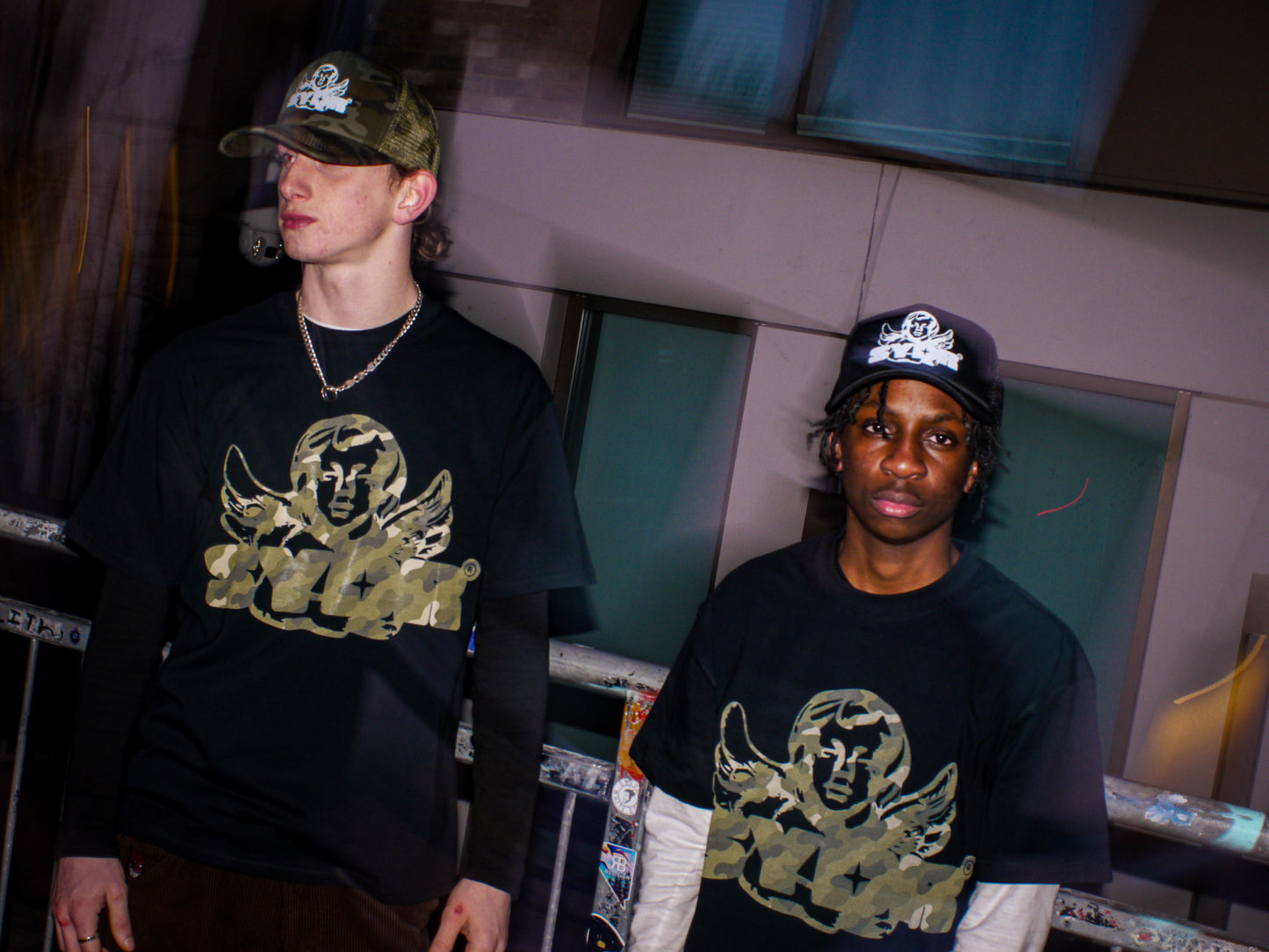 Cherub Tee (Black, Camo)