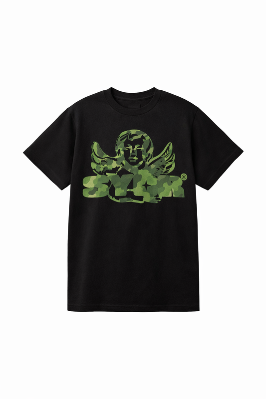 Cherub Tee (Black, Camo)